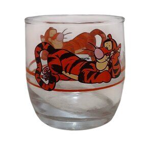 Vintage Disney Tigger Juice Glass Anchor Hocking 6 oz Glass Winnie The Pooh